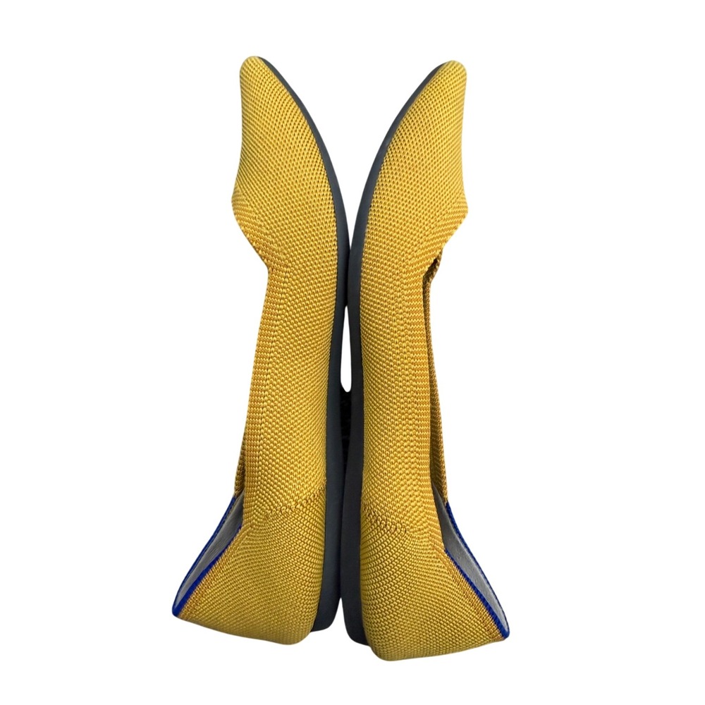 ROTHYS The Pointed Flat Shoes Yellow Knit Women's Size W8.5 - Picture 3 of 7